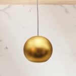 APLIQUE COLGANTE DORADO DE TECHO TIPO BOLA LH-3528
