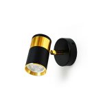 APLIQUE 1 LUZ DORADO NEGRO PARED TECHO LH-3526 - Imagen 3