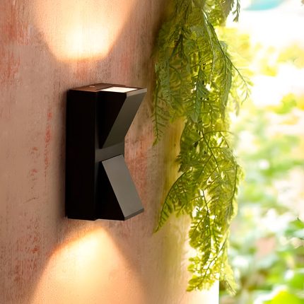 LUMINARIA TRIANGULAR NEGRA 6W DOBLE LUZ LH-3480