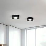 LUMINARIA REDONDA NEGRA 5W 7.4X1.5 CM LH-3485