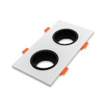 SOPORTE PARA 2 DICROICA BLANCO LH-3509 - Imagen 5
