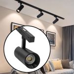 LAMPARA 10W PARA RIEL CILINDRICA NEGRA LH-3520