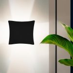 LUMINARIA NEGRA CUADRADA 4 SALIDAS DE LUZ LH-3521