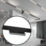LUMINARIA NEGRA BISAGRA PARA RIEL 12W LH-3846