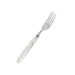 TENEDOR DE MESA 6PZ MANGO PLASTICO BLANCO LH-3743 - Imagen 3