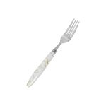 TENEDOR  POSTRE 6PZ MANGO PLASTICO BLANCO LH-3749 - Imagen 3