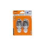 COLGADOR OVALADO PLASTICO 2PZ CROMADO 70MM LH-3586 - Imagen 3
