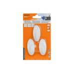 COLGADOR OVALADO PLASTICO 3PZ BLANCO 55MM LH-3584 - Imagen 3