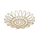 CESTO DE FRUTAS PLEGABLE METALICO DORADO LH-3677 - Imagen 2