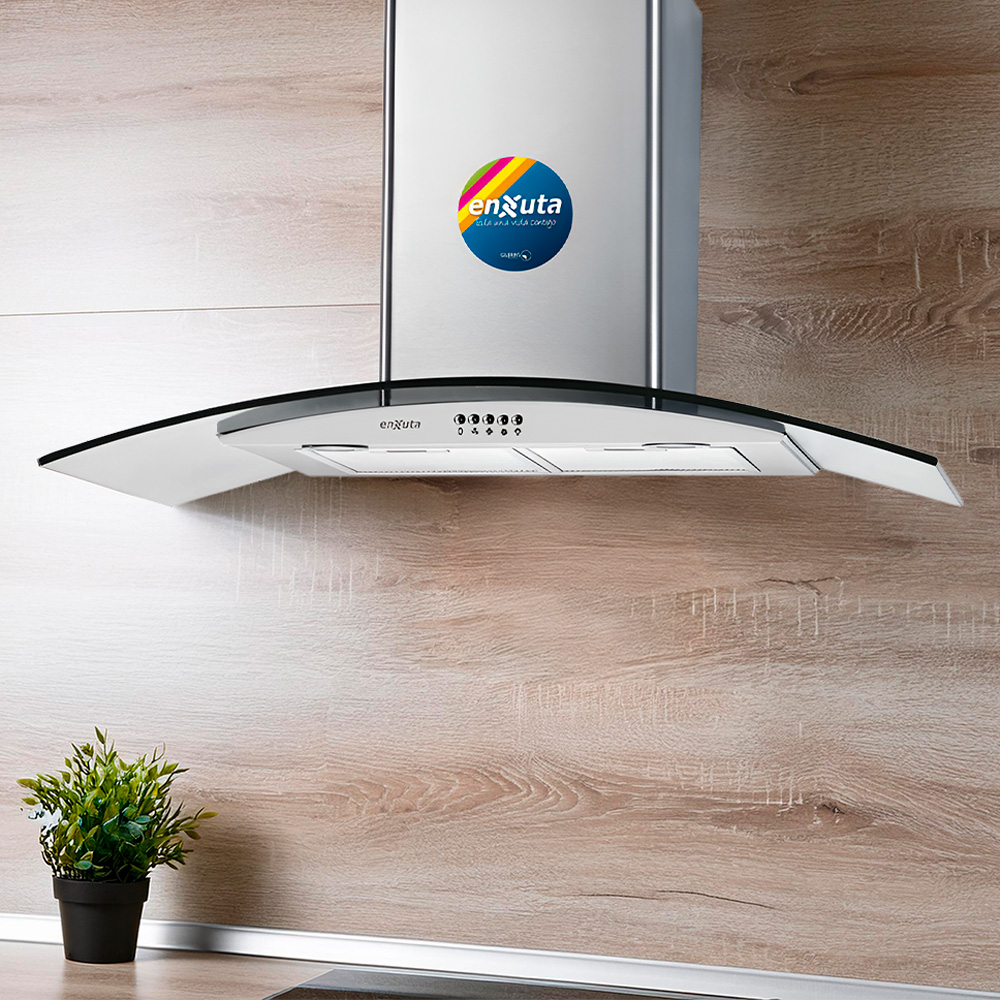 6821 CAMPANA ENXUTA 90 CM INOX C/VIDRIO CSSENX139 - Imagen 1