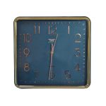RELOJ CUADRADO BLANCO 32X30 BORDE PLATA LH-4846 - Imagen 7