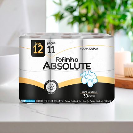 PAPEL HIGIENICO ABSOLUTE DOBLE HOJA 30MT X12  2113
