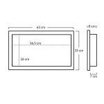 NICHO CINZA P/EMBUTIR 30X60CM PARA BAÑO METASUL - Imagen 4