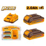 2 BATERIAS 20V + 1 CARGADOR INGCO FBCPK2212 - Imagen 2