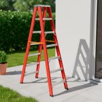 ESCALERA TIJERA 7 ESCALONES DOBLE ALUMINIO LH-1834 - Imagen 2