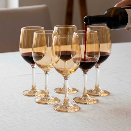 SET COPA 6PZ DE VINO ACERO 330ML  G3057-1