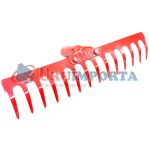 RASTRILLO 14 DIENTES 34CM METALICO ROJO LH-1561 - Imagen 5