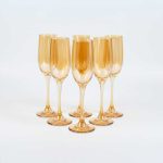 SET COPA 6PZ DE CHAMPAGNE DORADA 170ML JX-G1808HP - Imagen 5