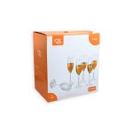 SET COPA 6PZ DE CHAMPAGNE DORADA 170ML JX-G1808HP - Imagen 4