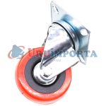 RUEDA ROJA C/BASE METALICA 4" GIRATORIA LH-1689 - Imagen 9