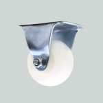 RUEDA BLANCA 4" BASE METALICA FIJA LH-1697 - Imagen 6