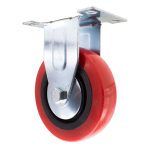 RUEDA BASE METALICA 4" FIJA COLOR ROJO LH-1691 - Imagen 6