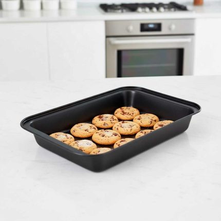 ASADERA RECTANGULAR NEGRA 31X22CM F5-3222