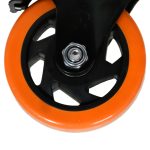 RUEDA NARANJA GIRATORIA C/FRENO 4" LH-3460 - Imagen 9