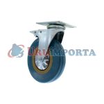RUEDA GIRATORIA CON FRENO 4" GOMA-METAL LH-2477 - Imagen 6