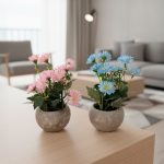 ADORNO MACETA PLANTA C/FLORES GRANDES FY4002M