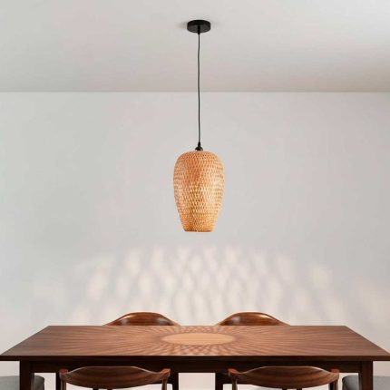 LAMPARA COLGANTE BAMBU 40CM ALTO L-7397
