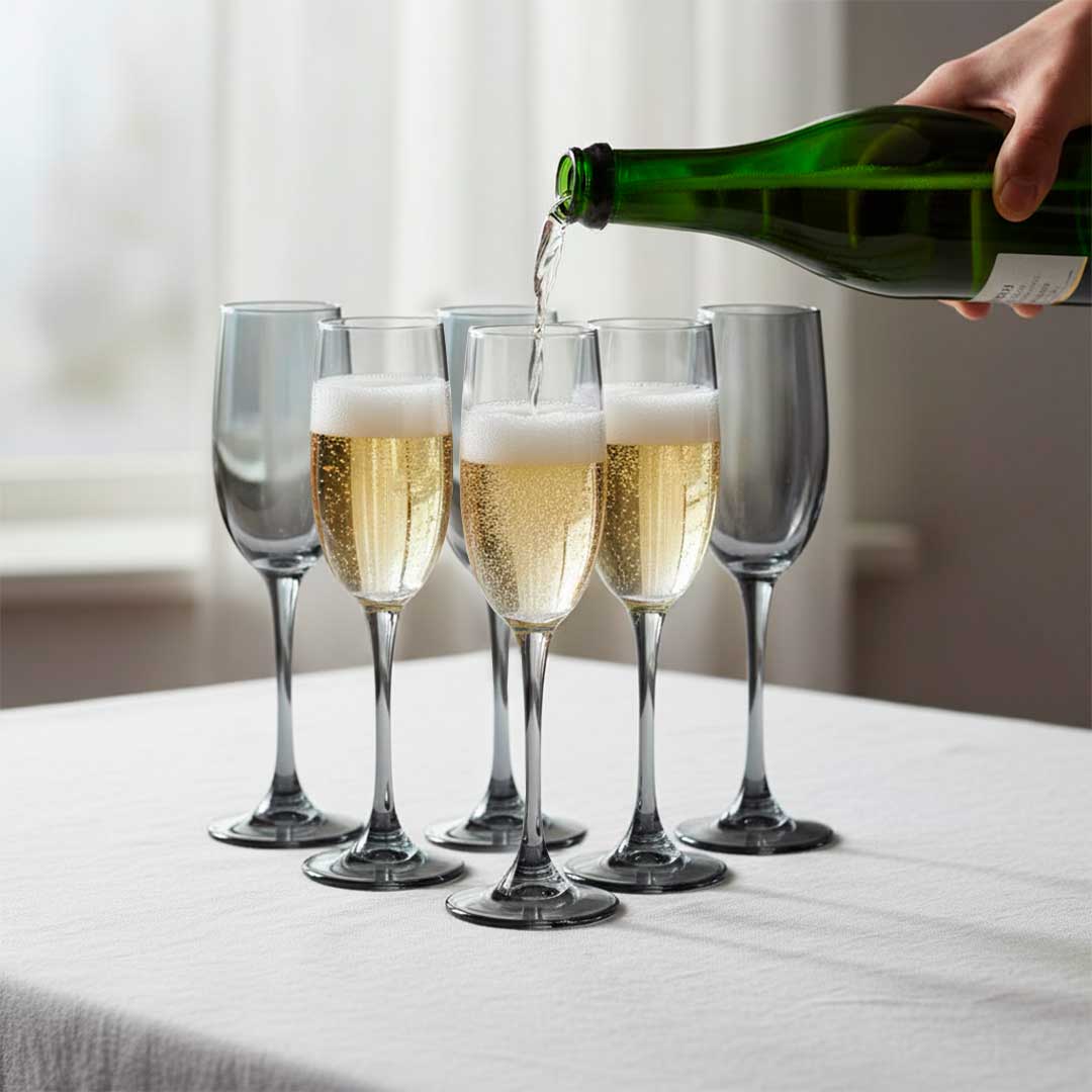 4870.1 SET COPA 6PZ DE CHAMPAGNE ACERO 170ML JX-G1808YH - Imagen 1
