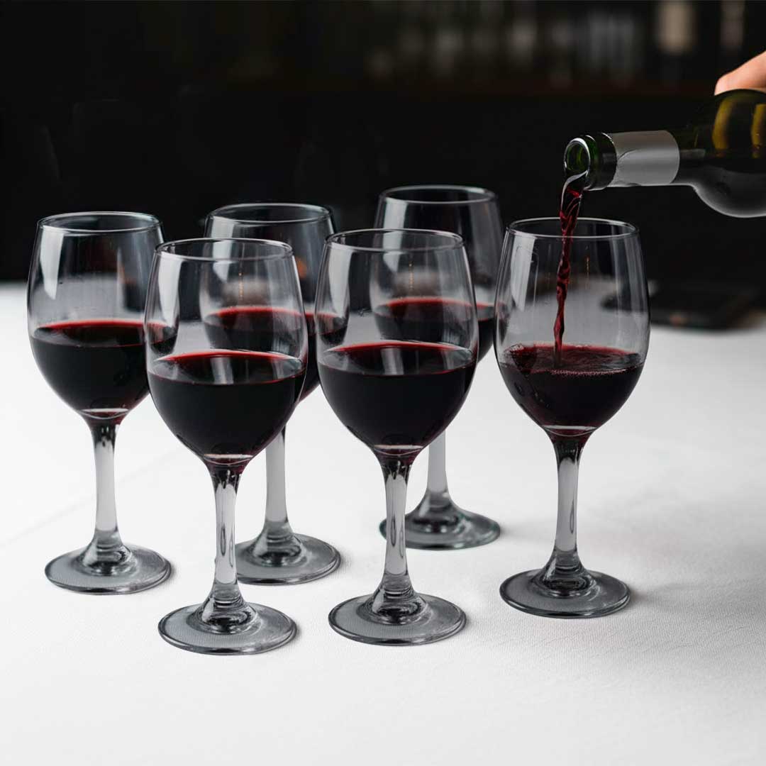4871.3 SET COPA 6PZ DE VINO ACERO 430ML JX-G3011YH - Imagen 1