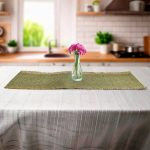 MANTEL CAMINO MESA 120X30CM BEIGE-VERDE LH-4101 - Imagen 2