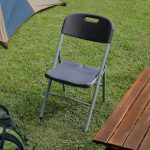 SILLA PLEGABLE PLASTICO METAL COLOR NEGRO LH-4268 - Imagen 2