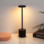 LAMPARA LED DE MESA INALAMBRICA NEGRA LH-4389 - Imagen 2