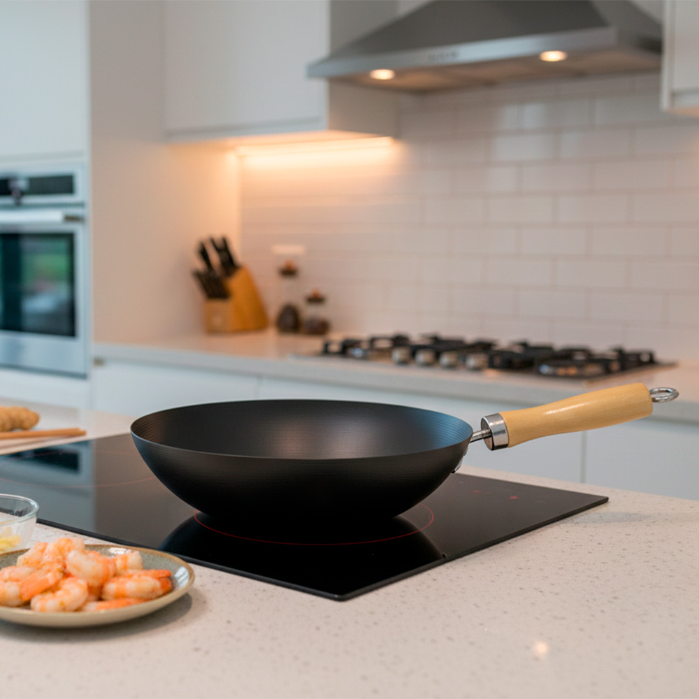 7590.1 WOK 28CM MANGO MADERA LH-4773 - Imagen 1