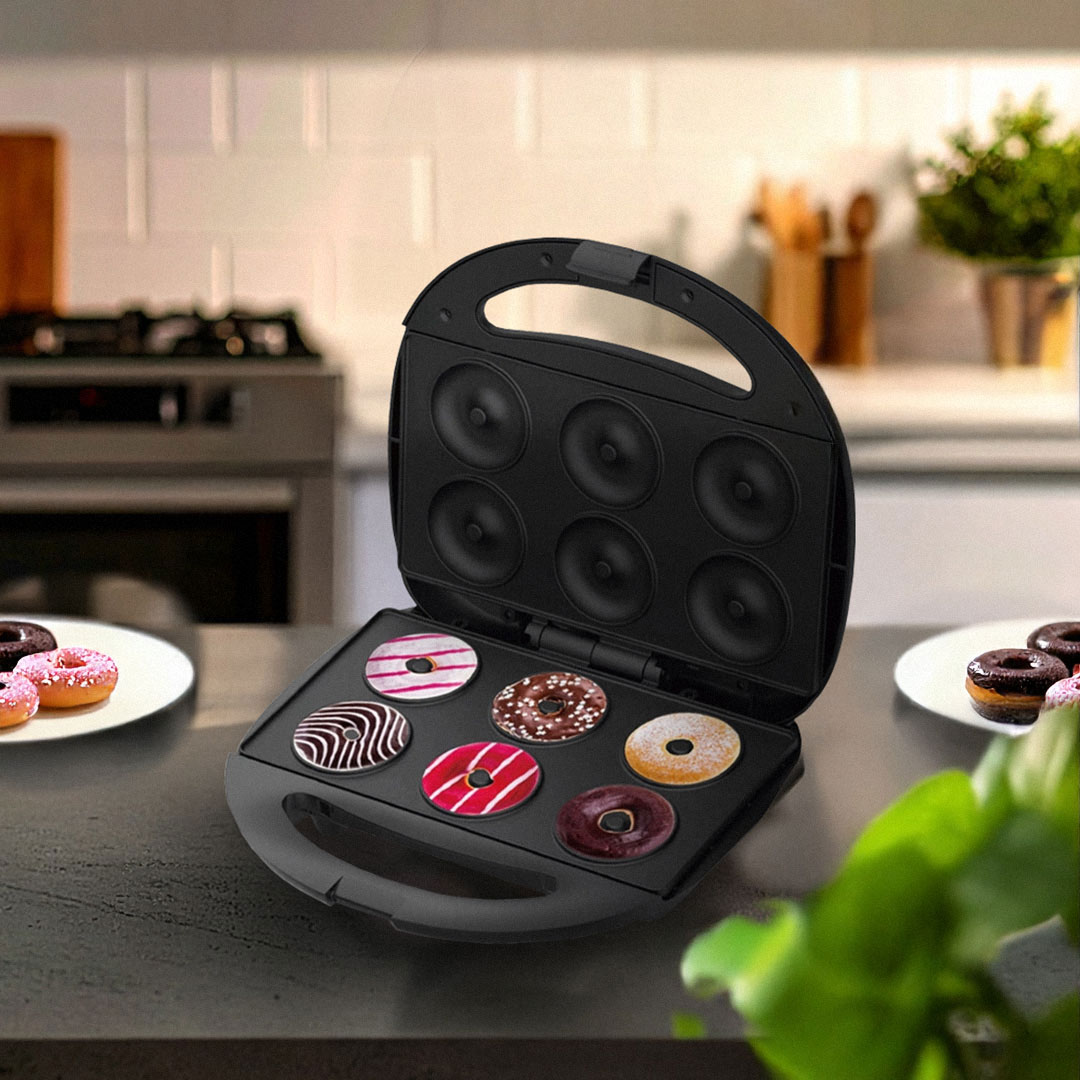 7609_0 MAQUINA DE 6 MINI DONAS 750W RAF R-546Q - Imagen 1