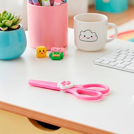 TIJERA INFANTIL WEIBO C/HUELLA GATITO  YL-70599