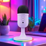 MICROFONO GAMER TRUST GXT234 USB VIOLETA