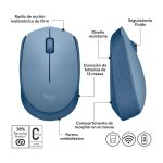 MOUSE LOGITECH M170 S/CABLE BLUE GRAY - Imagen 7