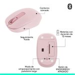 MOUSE BT LOGITECH M196 ROSA - Imagen 9
