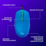 MOUSE GAMER LOGITECH USB G203 AZUL - Imagen 5