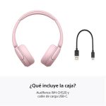 AURICULARES DE VINCHA SONY SIN CABLE WH-CH520-PNK - Imagen 2