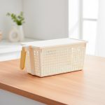 CESTO PLASTICO C/TAPA  33.5X13X14CM LH-4980