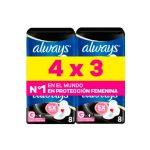 TOALLA FEM. ALWAYS NOCHE SUAVE GDE X8 LLEVE 4X3 - Imagen 2