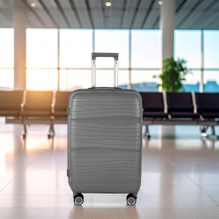 VALIJA RIGIDA C/RUEDAS 20" GRIS LH-4414