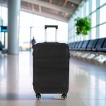 VALIJA RIGIDA C/RUEDAS 20"  NEGRA LH-4415