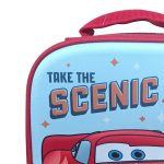 MOCHILA LUNCHERA 3D 22X22 CARS GRIS - Imagen 3