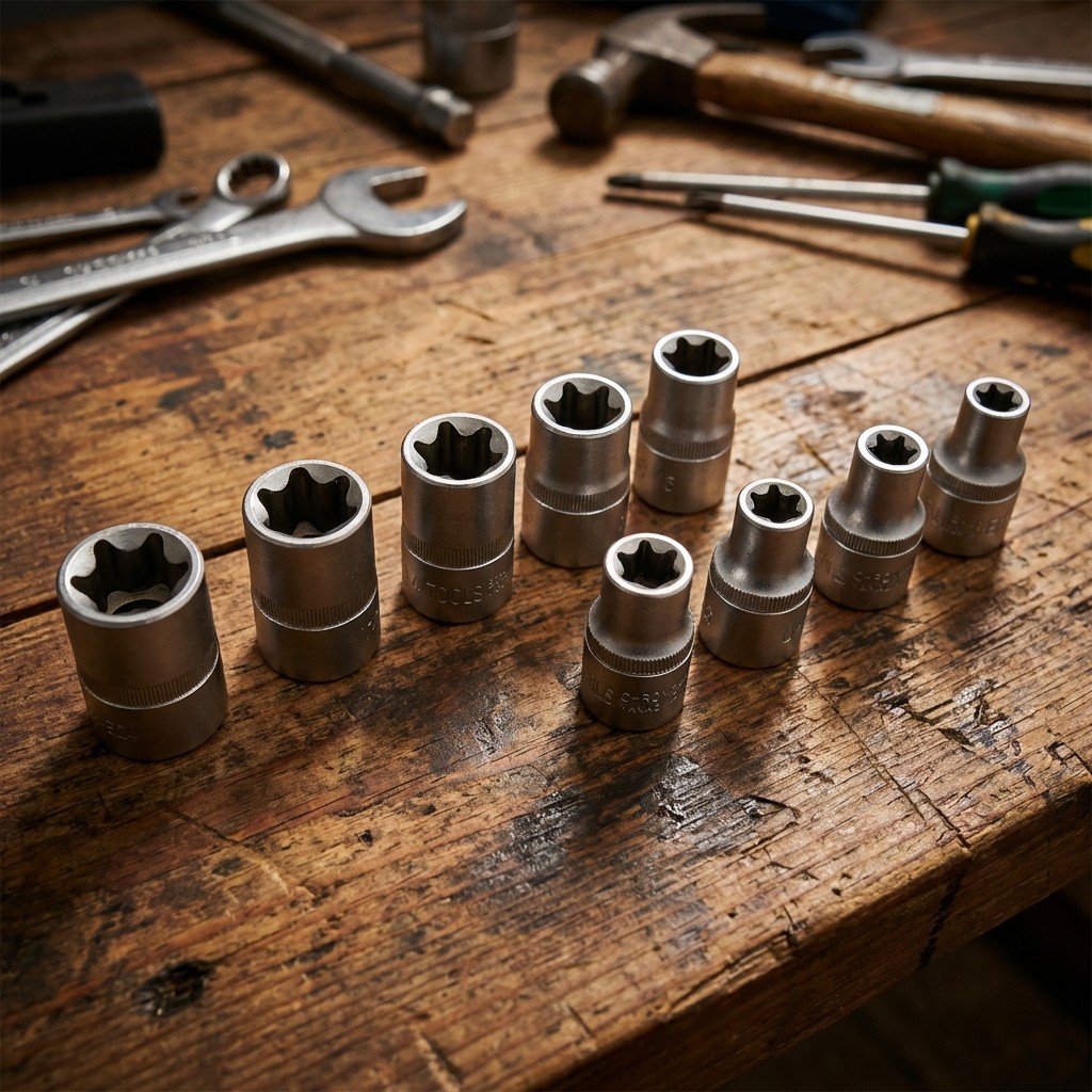 1459.4 JUEGO DE DADO TORX 1/2” 9PZ E10-E24 UYUS DAX903 - Imagen 1